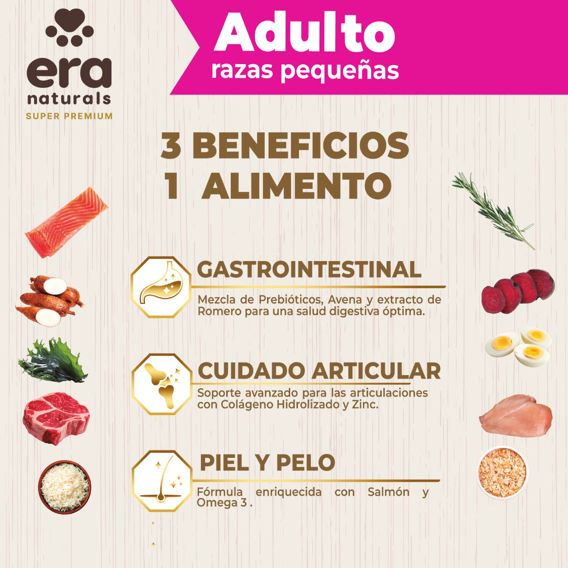 Era Naturals Adulto Raza Pequeña Alimento Super Premium Era Naturals Adulto Raza Pequeña Alimento Super Premium